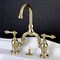 Kingston Brass KS7992AL English Country Bathroom Bridge Faucet, Polished Brass KS7992AL - alternate 3